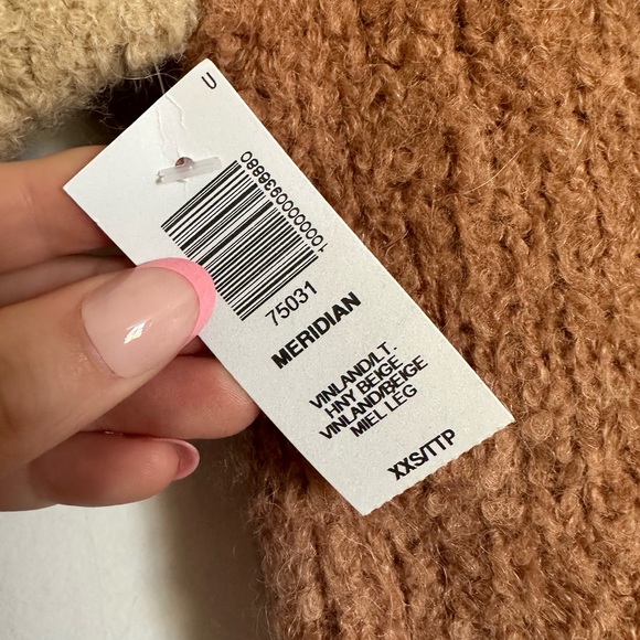 NWT Aritzia Wilfred Free Colorblock Brown Meridian Sweater Size XXS - Picture 9 of 12